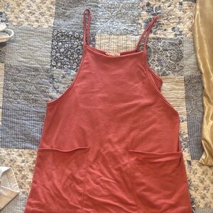 Moa Moa Red dress with Pockets and shorts under